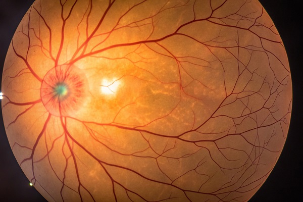 Retina humana normal, saudável.